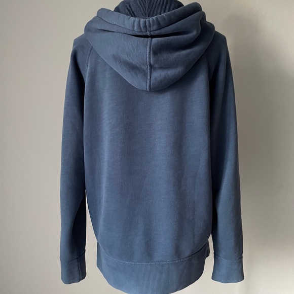 Rag & Bone Women's Garment Dyed Racer Hoodie Washed Navy Cotton Size S NWT - Picture 4 of 8